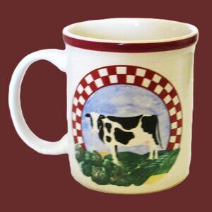 Hereford (Mooo) Cow Mug, Fannies Farm Coffee Century Stoneware mug,
